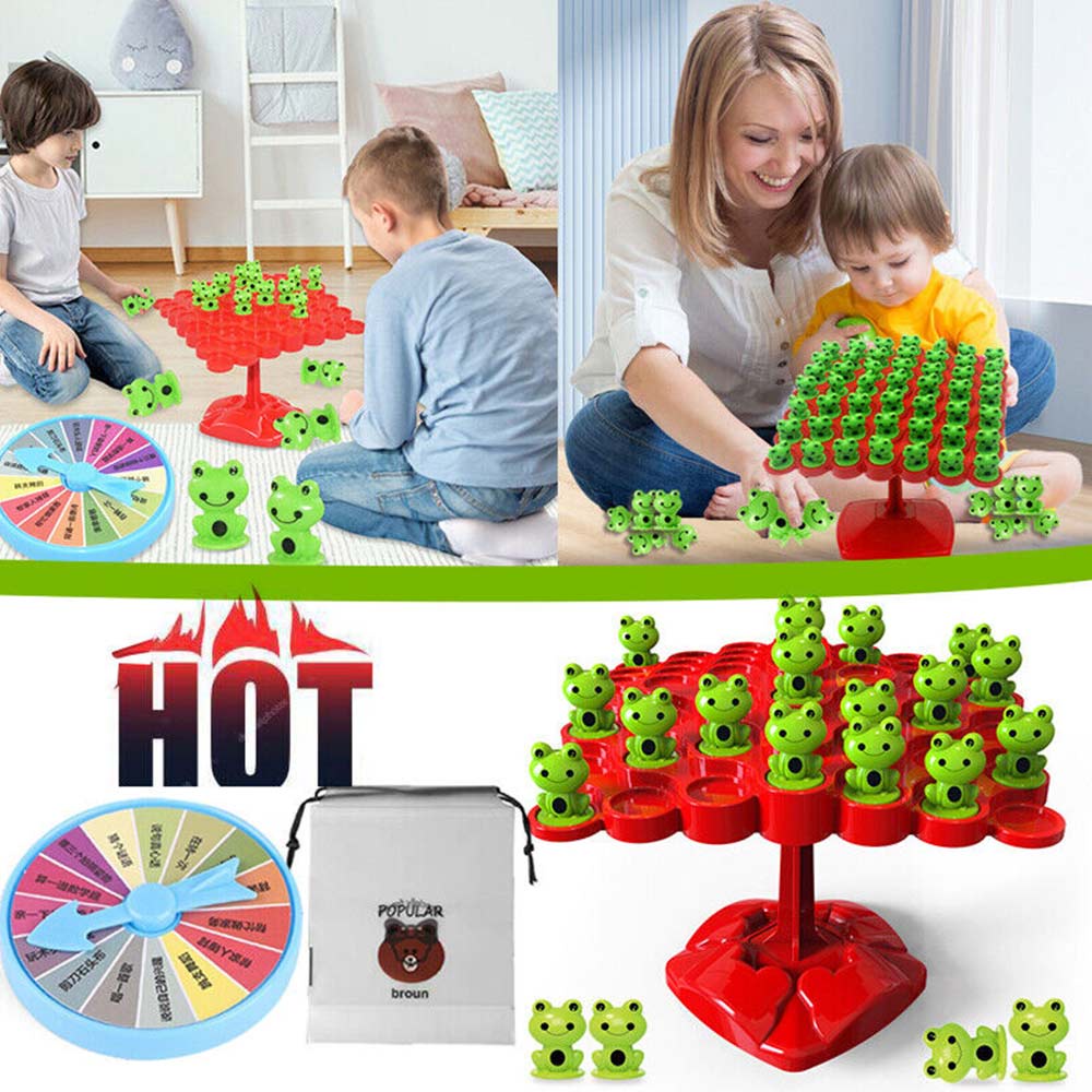 Frog Balance Tree Toys Home School Balance Board Game Montessori Math Toy Parent-child Interaction Tabletop Game Toys Kids Learning Toys