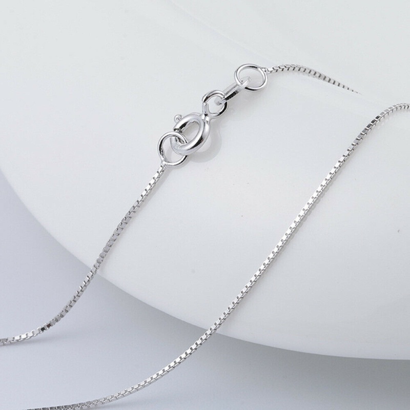Vòng cổ Mạ Bạc 925 0.8MM 14-26 &quot;