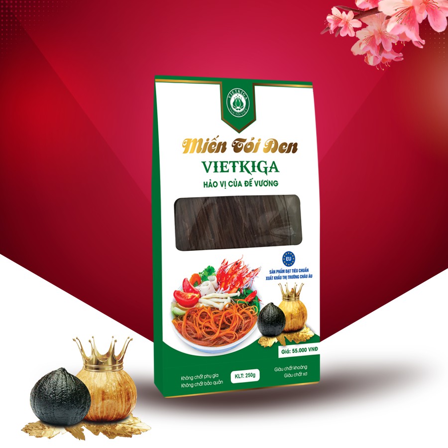 MIẾN TỎI ĐEN VIETKIGA 250g.