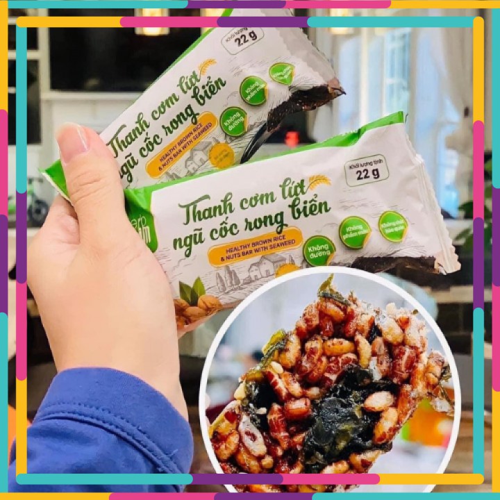 Thanh Cơm Gạo Lứt Ngũ Cốc Chà Bông , Ngũ Cốc Rong Biển Herbslim TRẤN THÀNH , Thơm Ngon Bổ Dưỡng , Hỗ Trợ Giảm Cân [Auth]