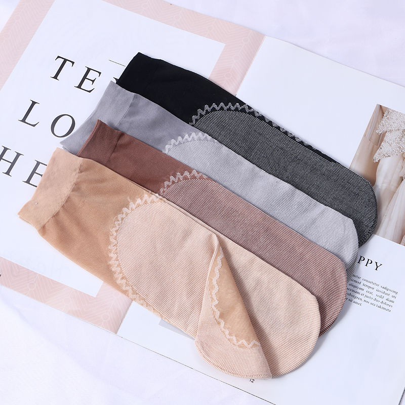 Vớ Cotton Nhung Ngắn Thoáng Khí Thấm Hút Mồ Hôi Chống Trượt Phong Cách Hàn Quốc Dành Cho Nữ