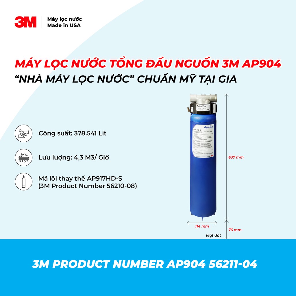 Hệ thống lọc tổng đầu nguồn 3M AP904