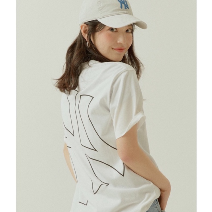 Áo phông MLB logo NY, áo thun unisex, chất cotton thoáng mát form rộng, Dorystore
