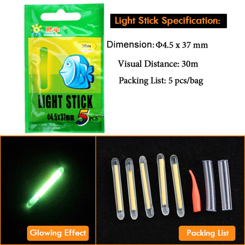Set 25 đèn phát sáng gắn phao câu cá đêm tiện lợi