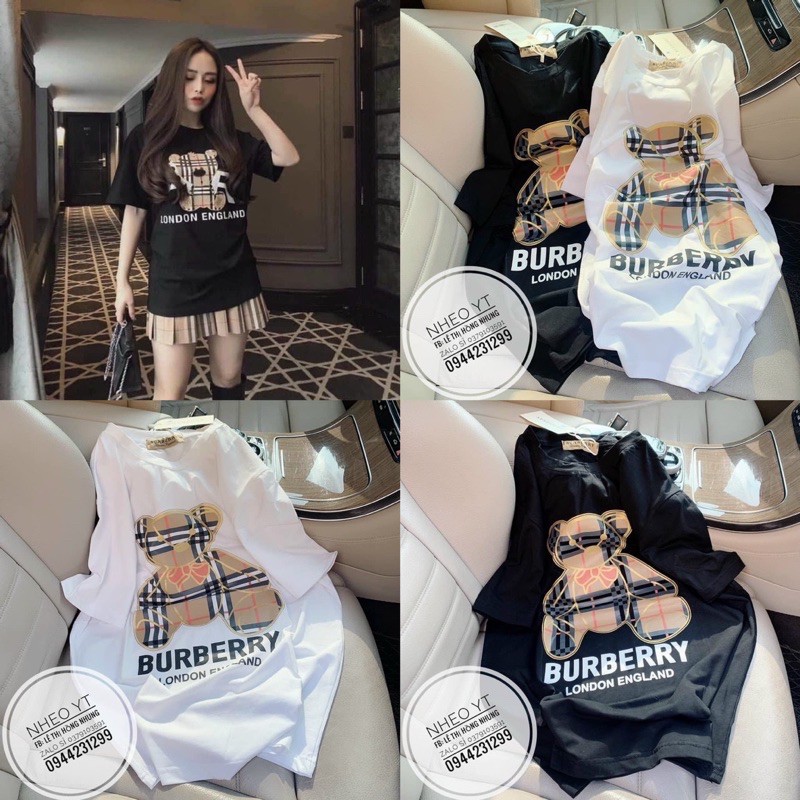 áo phông thụng gấu BB cổ tròn(in)