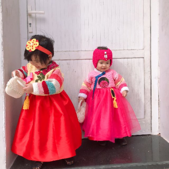 2 set HD váy hanbok xinh yêu cho bé