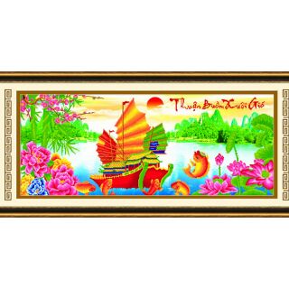 Tranh thêu 3d thuận buồm xuôi gió 53428