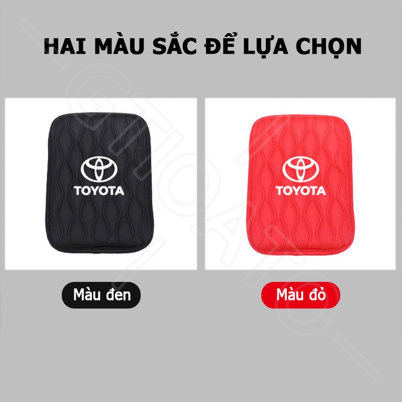 GTIOATO Đệm Tì Tay Ô Tô Đệm Da Lót Hộp Tỳ Tay Đệm Tỳ Tay Ô Tô Đệm Kê Tay Cho Xe Hơi Lót Hộp Tỳ Tay MiếNg LóT ChốNg ThấM ĐệM Tỳ Tay Trang Trí NộI ThấT Ô Tô Cho Toyota CHR Raize Corolla Cross Rush Fortuner Yaris Innova Vios Prius C Wigo