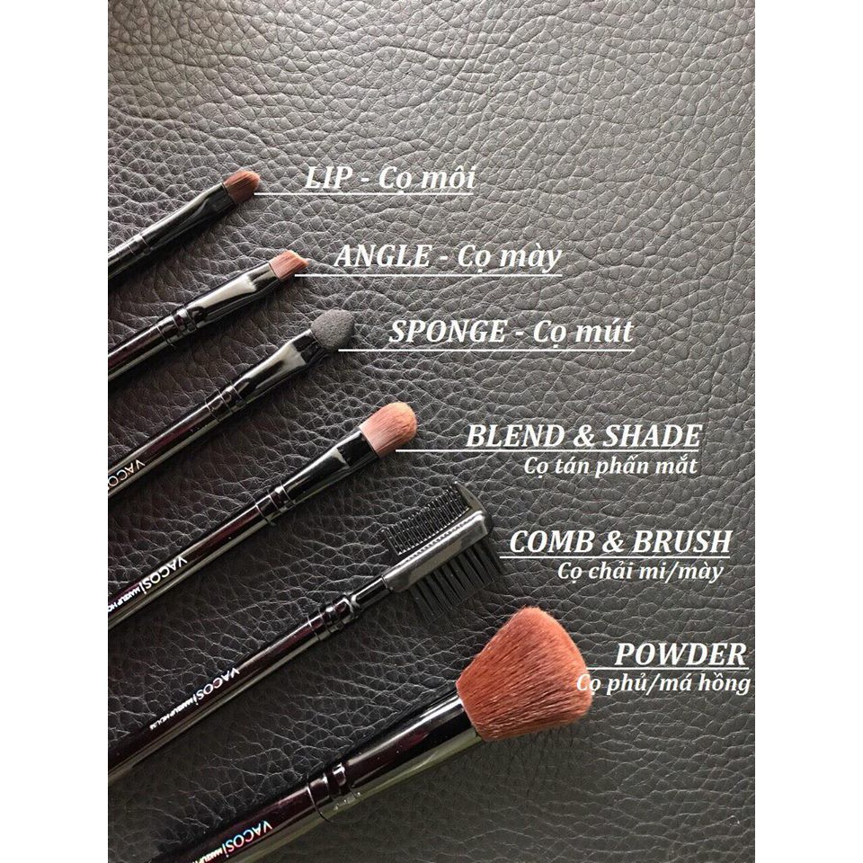 [HÀNG CHÍNH HÃNG] Hộp Cọ Trang Điểm Du Lịch 6 Cây Vacosi My Darling Travel Brush Set BC23