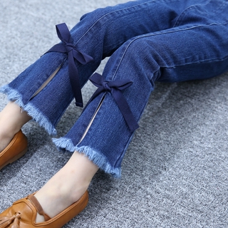 Quần jean ống loe thời trang mùa hè cho bé gái