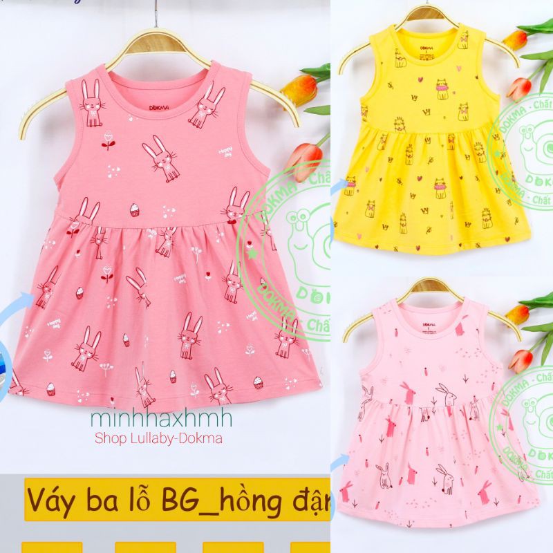 [Dokma] Váy ba lỗ Bé Gái siêu xinh 2021-chất PETIT (1-4T)