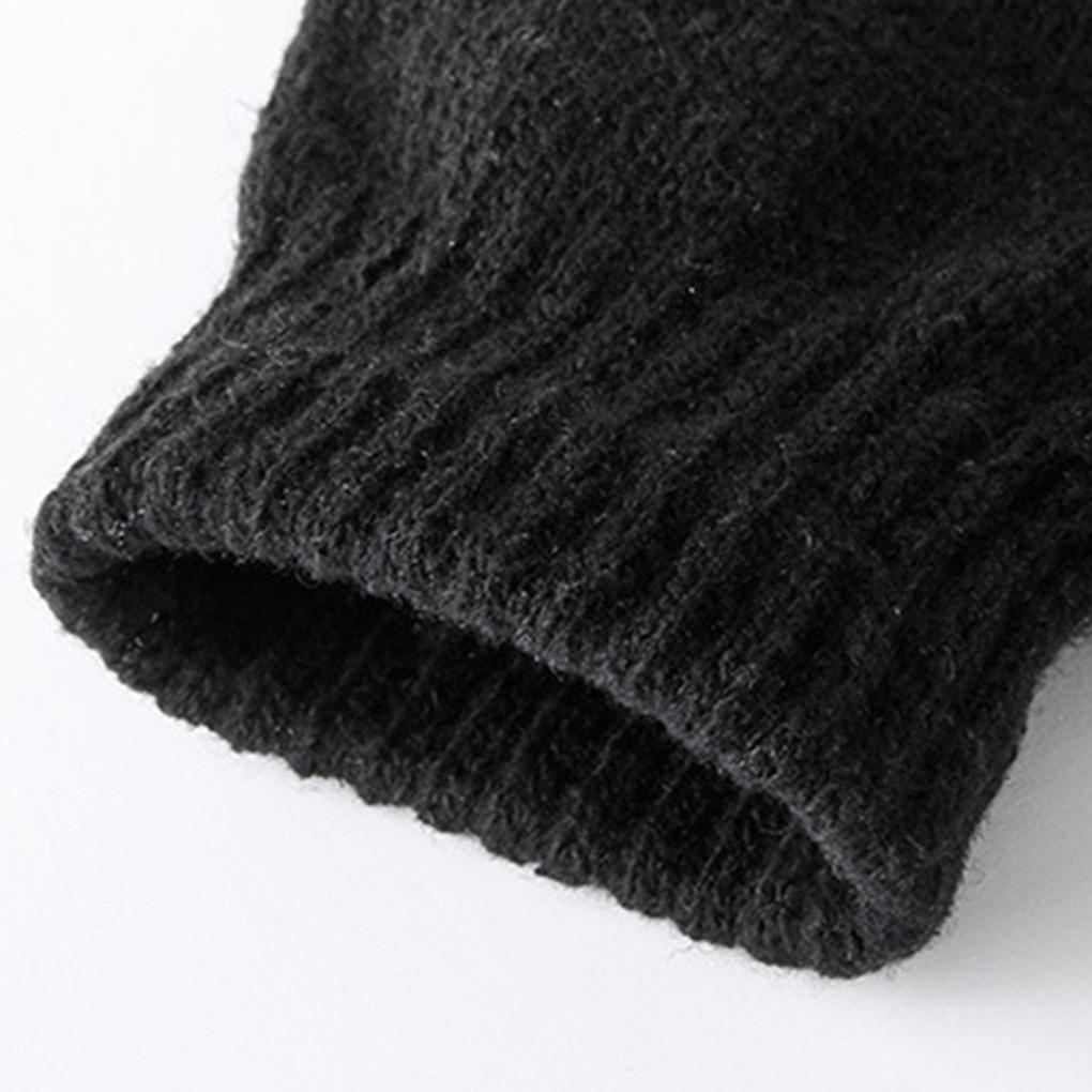 Găng Tay Len Hở Ngón Mềm Mại Giữ Ấm Mùa Thu Đông