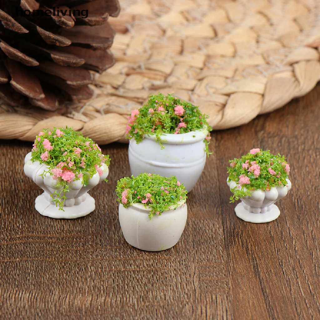 Bộ 2 Chậu Cây Bonsai Mini Tỉ Lệ 1: 12 Dùng Trang Trí Nhà Búp Bê