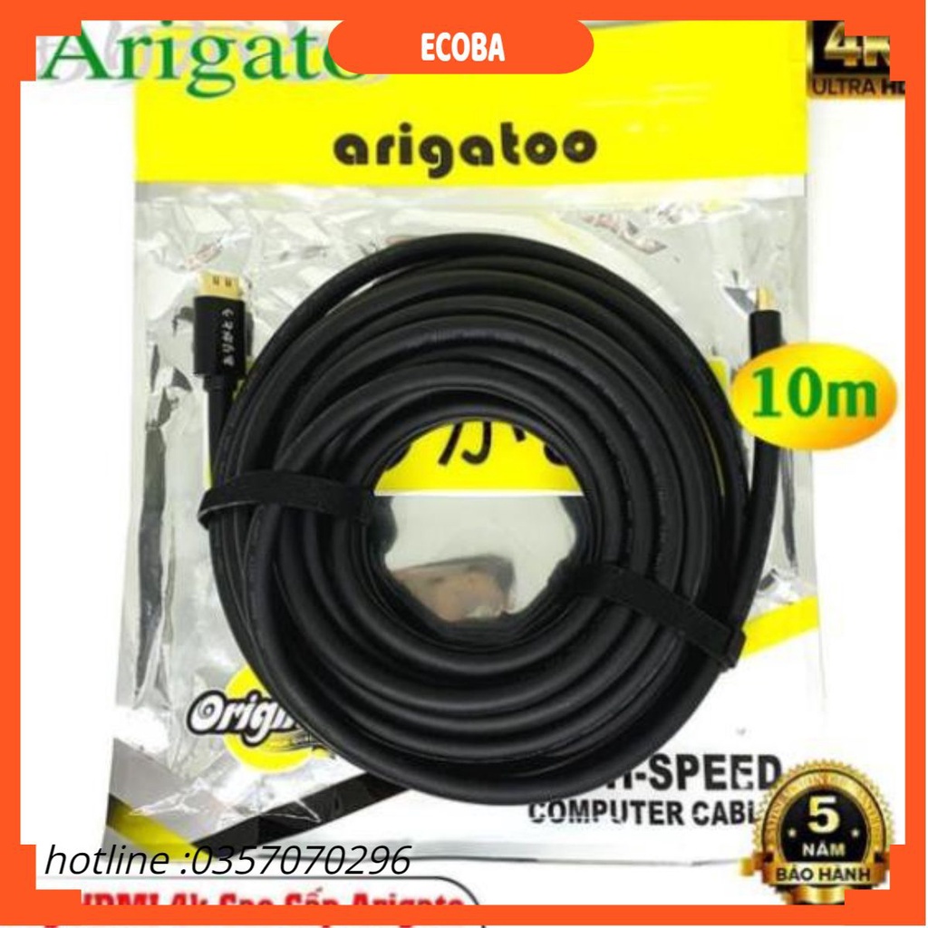 Dây HDMI dài 15M 20M 30M Arigato 2k*4k lõi đồng chuẩn xịn bảo hành 12 tháng ECOBA