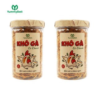 500gr - 2 hũ khô gà lá chanh YummyDeli 250g đồ ăn vặt cực chất