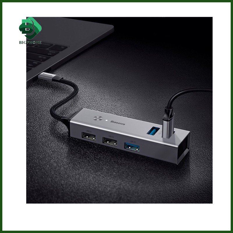 HUB chuyển đổi Type C sang USB 3.0 Baseus Cube HUB (Type C 3.0 to 3 USB3.0 + 2 USB2.0 OTG HUB)