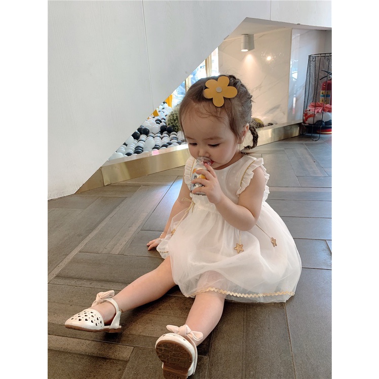 (8-23kg)Đầm công chúa voan trắng Quảng Châu cao cấp cho bé yêu(ảnh thật)