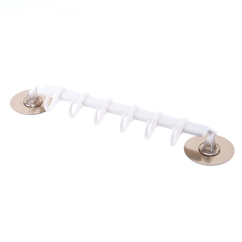 6/Set  Bathroom Wall Organizer Hooks/ Kitchen Multi-functional Storage Rack/ Pvc Suction Cup Hook  Towel Hanger