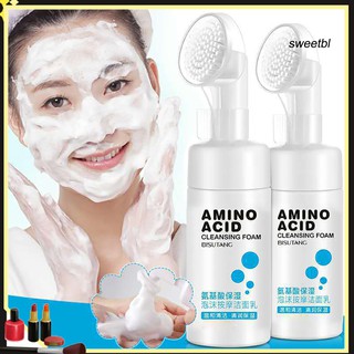[Hàng mới về] Sữa rửa mặt tạo bọt amino acid làm sạch sâu 120ml kèm cọ