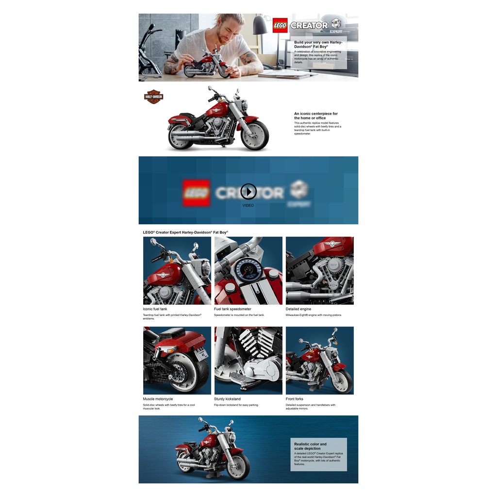 LEGO CREATOR 10269 Xe Mô Tô Harley-Davidson Fat Boy