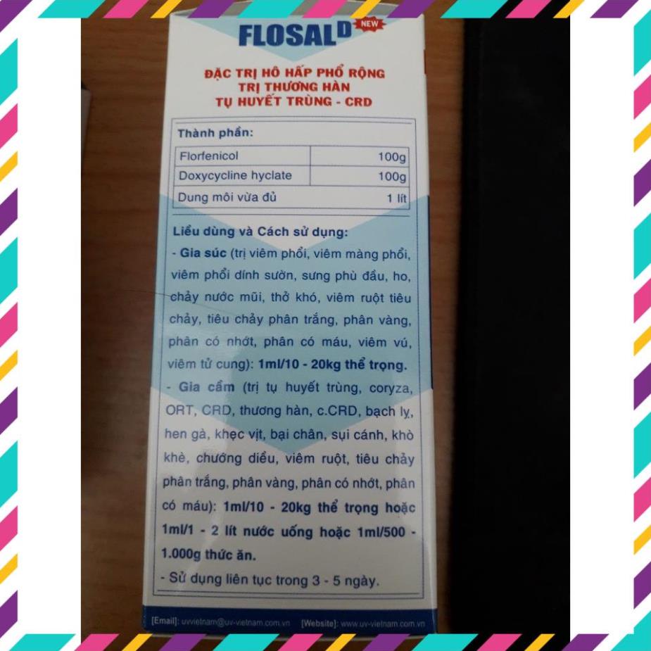 Thú Y. Flosal D 100ml. hen khẹc gà đá, chim cảnh