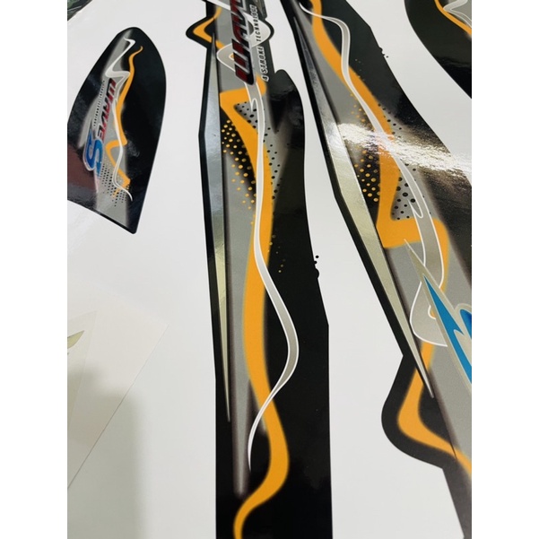 Tem rời Wave S ghép Crom siêu bóng dán xe đen