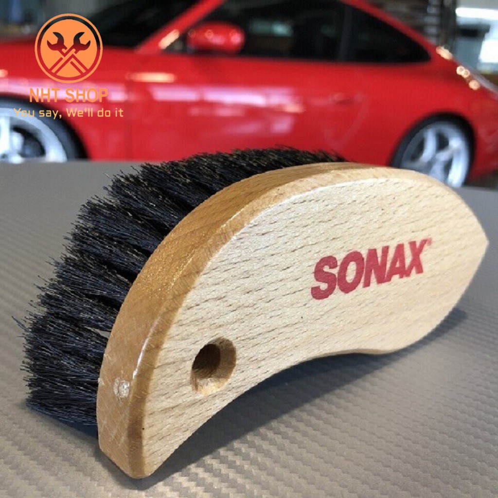 Dụng cụ vệ sinh nội thất xe SONAX Textile & Leather Brush 416741 – NHT Shop