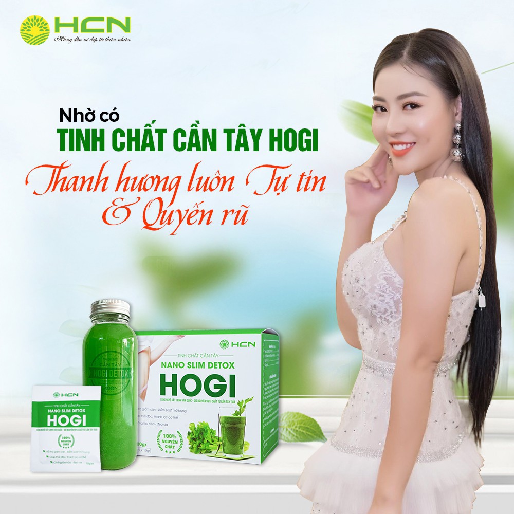 Tinh chất cần tây Hogi giúp giảm cân giữ dáng mang đến vòng eo thon gọn - Hộp 200g (20 gói)