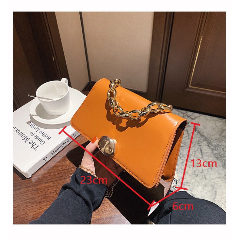 Túi xách nữ, túi đeo chéo da trơn khóa tròn thời trang Hàn Quốc siêu xinh TX28 - Túi xách Chip Xinh