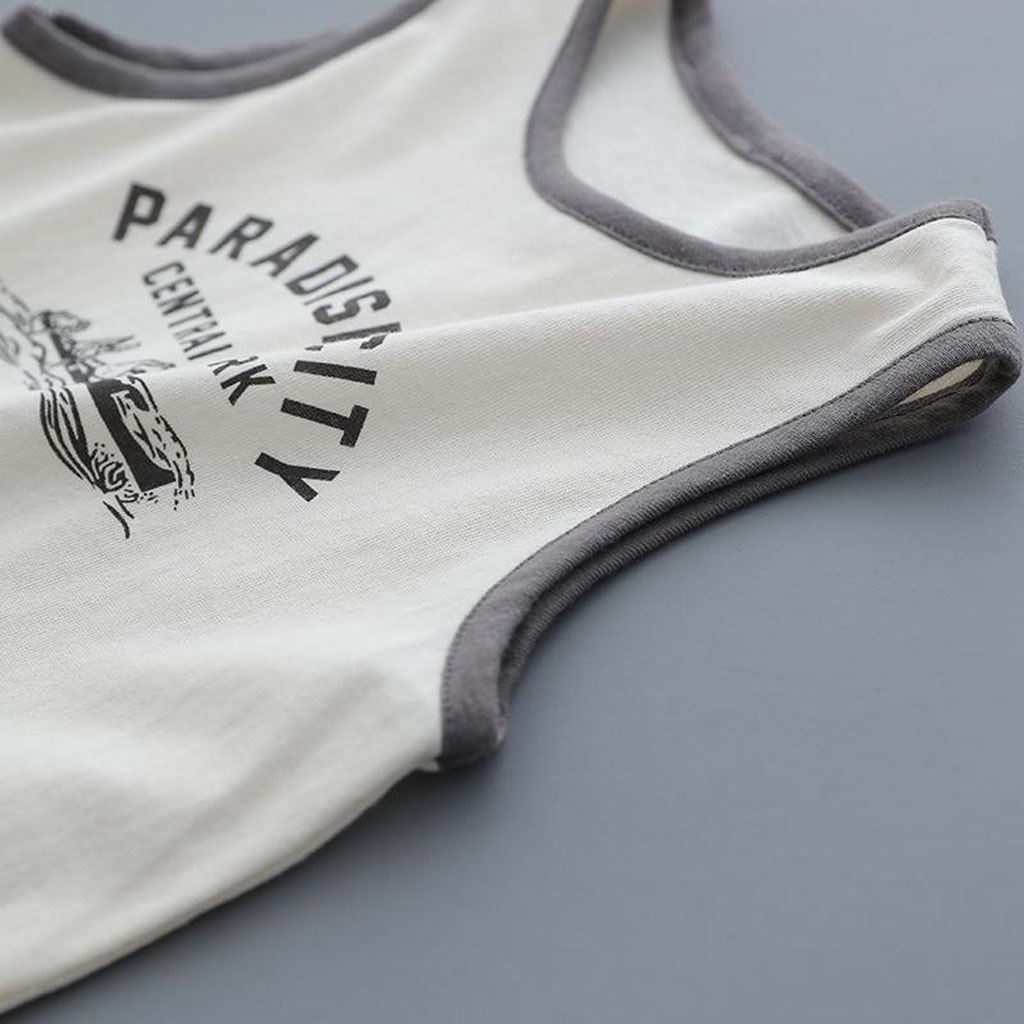 Bộ ba lỗ CITY cho bé trai, Bộ sát nách cho bé chất cotton cao cấp mềm mát cho bé từ 7-28kg - LILA KIDS