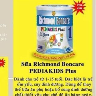 Combo Sữa bột RICHMONd BONCARE PEDIAkids plus 900g