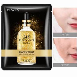 Mặt Nạ Giấy Tình Chất Vàng 24K Pure gold Venzen
