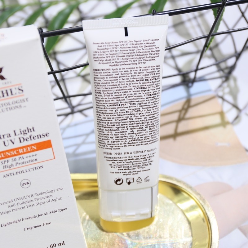KIEHL'S Kem Chống Nắng SPF 50 PA++++ 60ml Siêu Nhẹ Bảo Vệ Hàng Ngày Của Kiehl