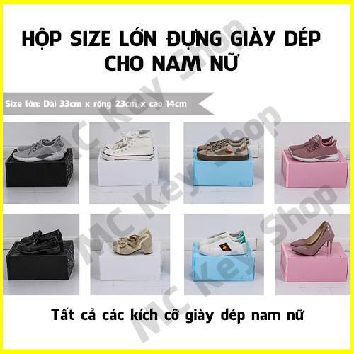 Hộp Đựng Giày, Box Để Giầy Dép Nam Nữ Bằng Nhựa Cứng Mica Trong Suốt Đồ Cao Cấp Giá Rẻ MC Key Shop