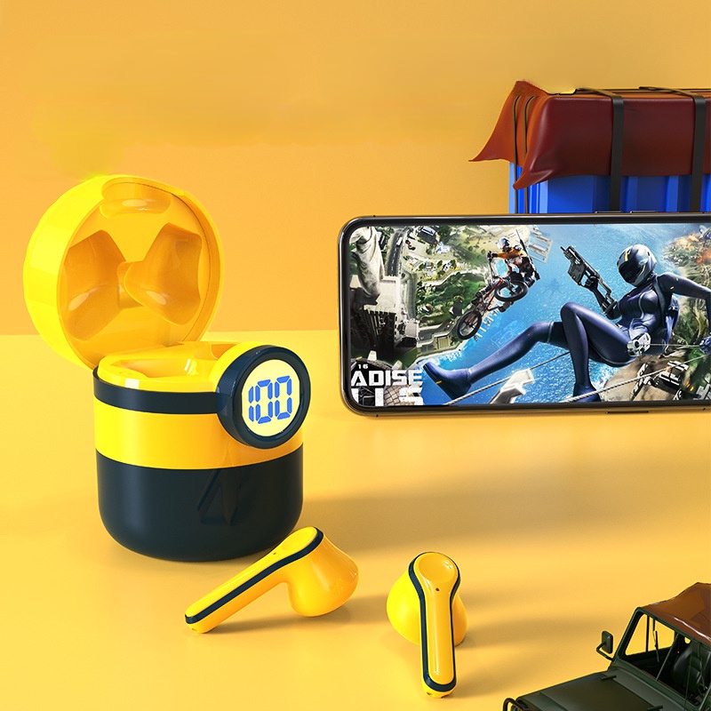 Tai Nghe Không Dây Bluetooth TWS Mini Hình Minion Dễ Thương Giảm Tiếng Ồn Chất Lượng Cao