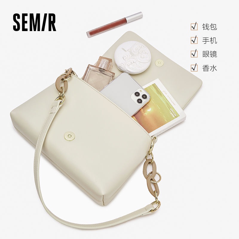 Senma Túi Đeo Vai / Kẹp Nách Đơn Kết Cấu Cao Thiết Kế Nhăn Thời Trang Mới Cho Nữ