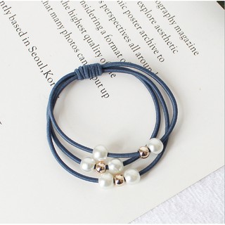 Dây cột tóc phối hạt châu xinh xắn Foxy