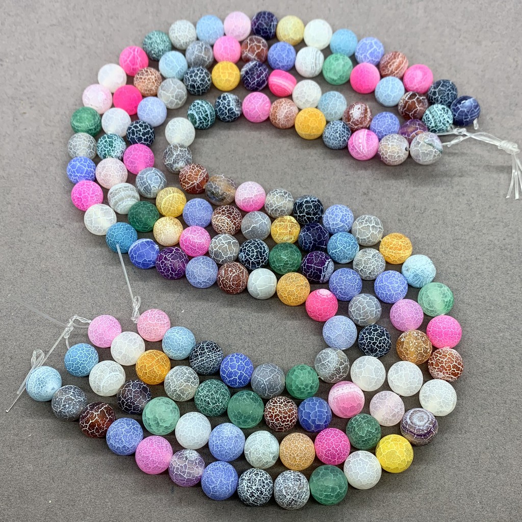 Chuỗi Hạt Đá Mã Não Tự Nhiên 6 Màu 4-12mm