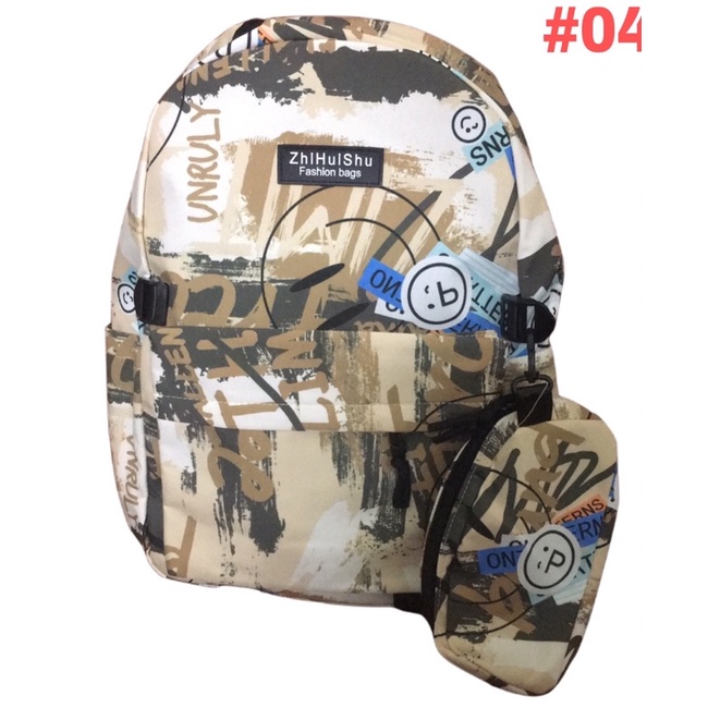 Balo Hàn Quốc loang màu thời trang cá tính cho nam nữ ShiHuiShu