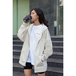 Milk hoodie zip - h0002