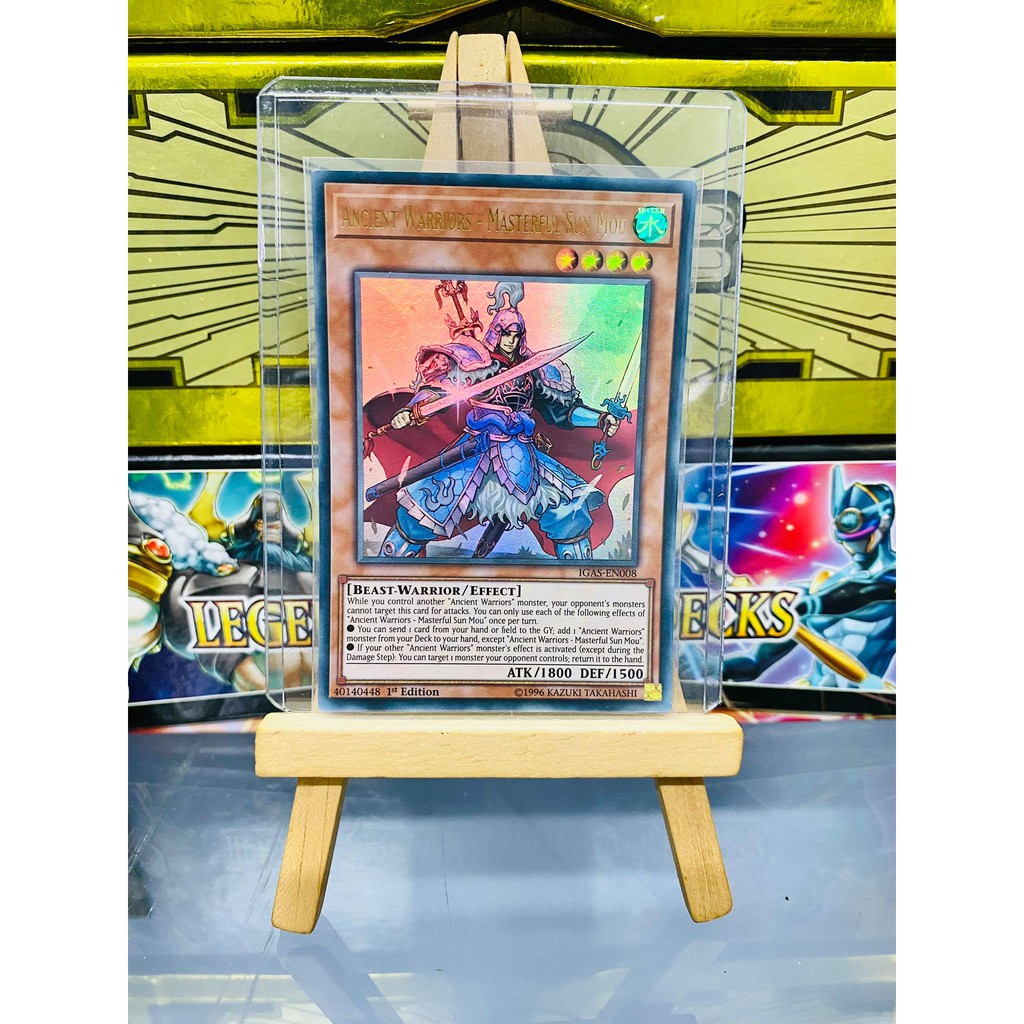[ Dưa Hấu Yugioh ] Lá bài thẻ bài Ancient Warriors - Masterful Sun Mou - Ultra Rare - Tặng bọc bài nhựa bảo quản