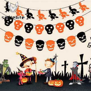 Dây Cờ Trang Trí Halloween Hình Quả Bí Ngô