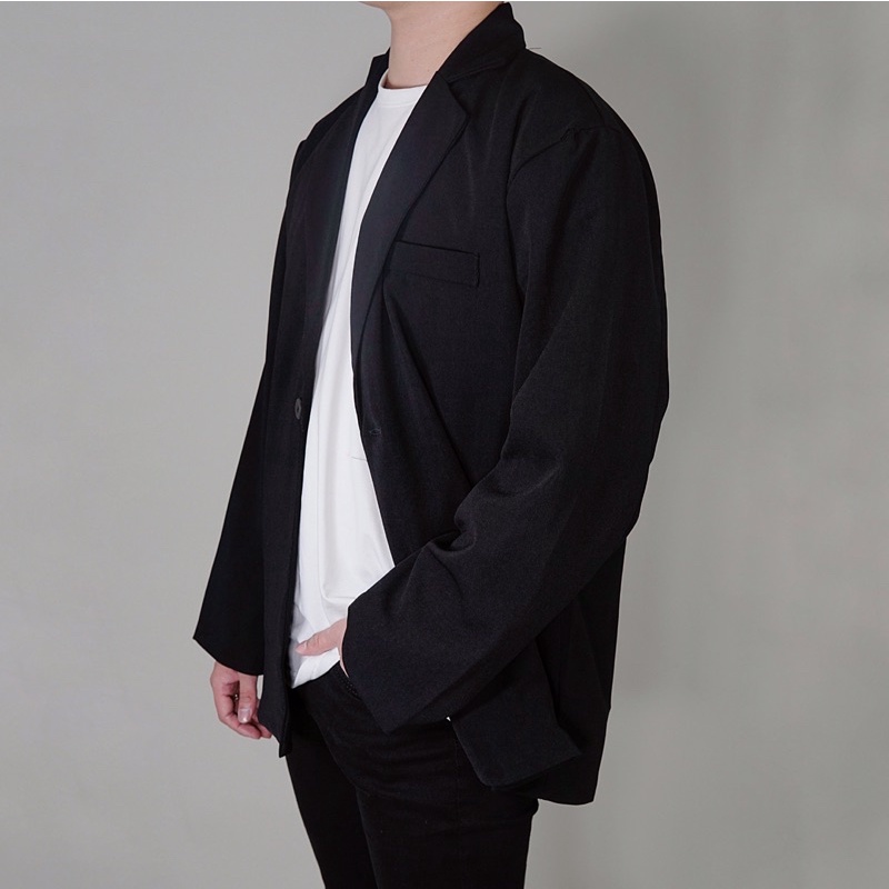 Áo khoác blazer đen dáng dài BIGSIZE phong cách Hàn Quốc lịch lãm sang trọng chất liệu tuyết mưa cao cấp có size lớn