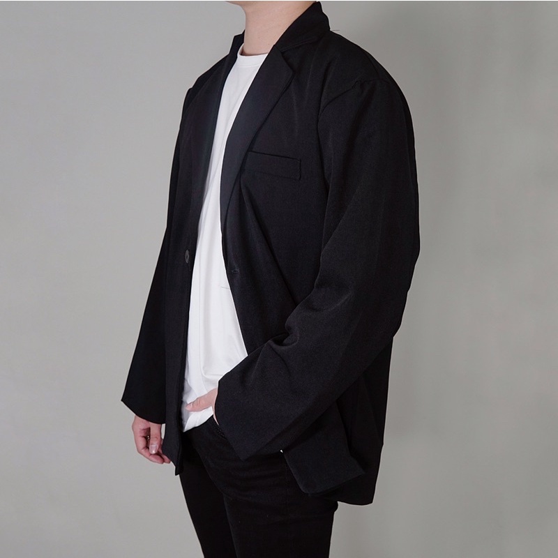 Áo khoác blazer đen dáng dài BIGSIZE phong cách Hàn Quốc lịch lãm sang trọng chất liệu tuyết mưa cao cấp có size lớn | BigBuy360 - bigbuy360.vn