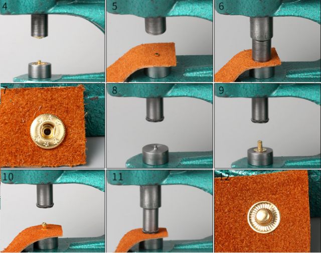 1 bộ cối đóng nút bấm 4 chi tiết dánh cho máy dập tay