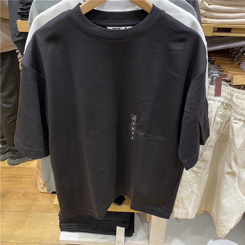 Áo Thun Ngắn Tay UNIQLO Dáng Rộng Cổ Tròn Thời Trang Xuân Hè Cho Nam Và Nữ435806
