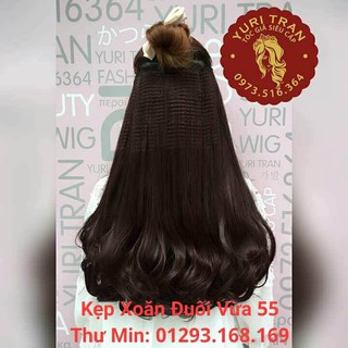kẹp xoăn lọn đuôi vừa