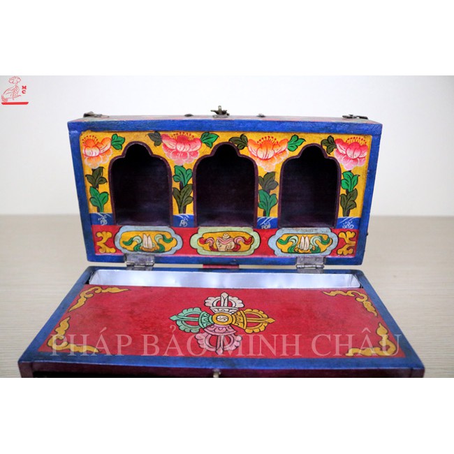 HỘP GAO GỖ NEPAL 13cm x 26cm  | TỦ THỜ MINI 3 TƯỢNG