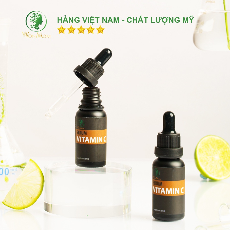 [ Giảm 50K - Đơn 479K ]Bộ trắng da mặt và body cơ bản Wonmom ( 1 Serum vitamin C + 1 Kem nghệ tươi + 1 Kem sữa nghệ toàn