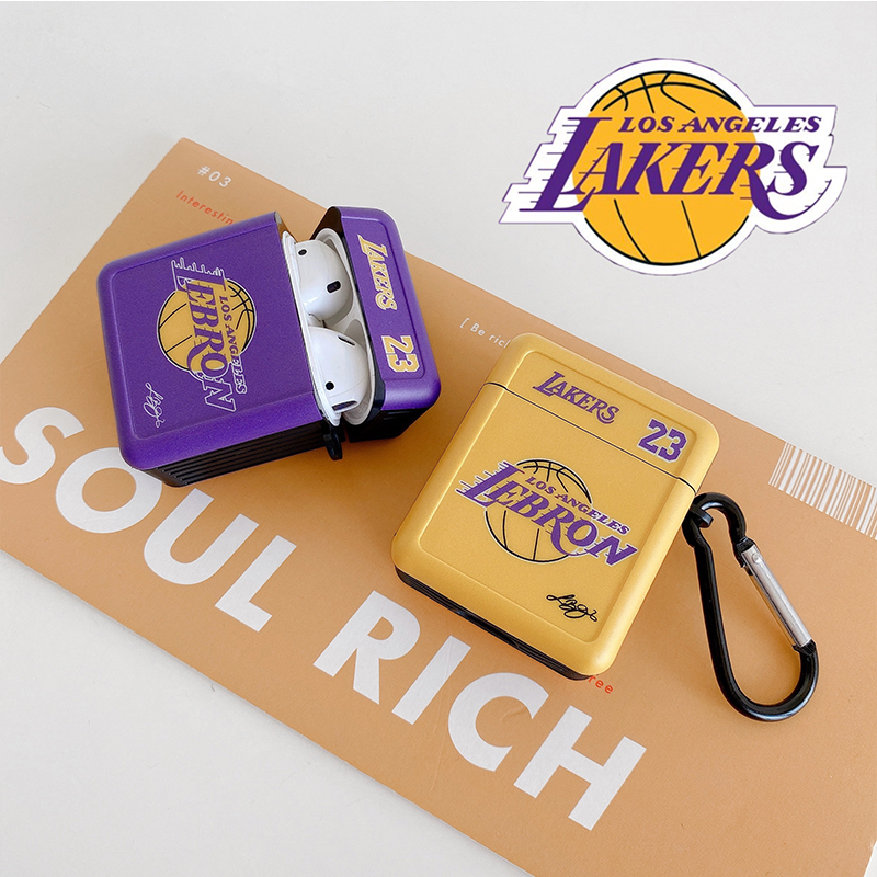 Vỏ Bảo Vệ Hộp Sạc Tai Nghe Airpods 1 2 Pro Hình Lebron James Lakers Jersey / Jersey Dễ Thương Thời Trang